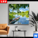 Wechselmotiv Dia Flusslandschaft Quadrat Produktvorschau mit dem Bild Flusslandschaft im Format Quadrat.