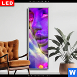 Wechselmotiv Dia Frau Im Neonlicht Schmal Produktvorschau mit dem Bild Frau im Neonlicht im Format Schmal.