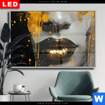 Wechselmotiv Dia Frau Mit Goldfarbe Querformat Produktvorschau mit dem Bild Frau mit Goldfarbe im Format Querformat.