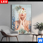 Wechselmotiv Dia Frauenportrait Mit Blumen Hochformat Produktvorschau mit dem Bild Frauenportrait mit Blumen im Format Hochformat.