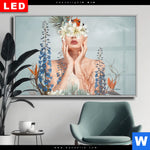 Wechselmotiv Dia Frauenportrait Mit Blumen Querformat Produktvorschau mit dem Bild Frauenportrait mit Blumen im Format Querformat.