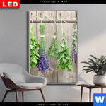 Wechselmotiv Dia Frische Kraeuter An Holzstange Hochformat Produktvorschau mit dem Bild Frische Kräuter an Holzstange im Format Hochformat.