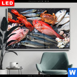 Wechselmotiv Dia Frischer Fisch Und Meeresfruechte Querformat Produktvorschau mit dem Bild Frischer Fisch und Meeresfrüchte im Format Querformat.