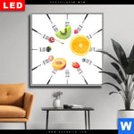 Wechselmotiv Dia Fruechte Auf Gabeln Quadrat Produktvorschau mit dem Bild Früchte auf Gabeln im Format Quadrat.