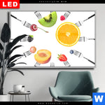 Wechselmotiv Dia Fruechte Auf Gabeln Querformat Produktvorschau mit dem Bild Früchte auf Gabeln im Format Querformat.