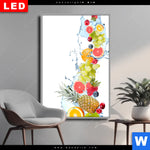 Wechselmotiv Dia Fruechte In Spritzwasser Hochformat Produktvorschau mit dem Bild Früchte in Spritzwasser im Format Hochformat.