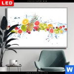 Wechselmotiv Dia Fruechte In Spritzwasser Querformat Produktvorschau mit dem Bild Früchte in Spritzwasser im Format Querformat.