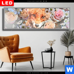 Wechselmotiv Dia Fuchs Blumen Panorama Produktvorschau mit dem Bild Fuchs & Blumen im Format Panorama.
