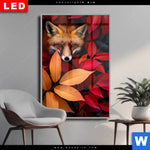 Wechselmotiv Dia Fuchs Im Herbstlaub Hochformat Produktvorschau mit dem Bild Fuchs im Herbstlaub im Format Hochformat.