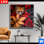 Wechselmotiv Dia Fuchs Im Herbstlaub Quadrat Produktvorschau mit dem Bild Fuchs im Herbstlaub im Format Quadrat.