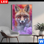 Wechselmotiv Dia Fuchs In Farbnebel Hochformat Produktvorschau mit dem Bild Fuchs in Farbnebel im Format Hochformat.