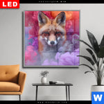 Wechselmotiv Dia Fuchs In Farbnebel Quadrat Produktvorschau mit dem Bild Fuchs in Farbnebel im Format Quadrat.