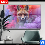 Wechselmotiv Dia Fuchs In Farbnebel Querformat Produktvorschau mit dem Bild Fuchs in Farbnebel im Format Querformat.