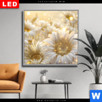 Wechselmotiv Dia Funkelnde Blumen In Gold Quadrat Produktvorschau mit dem Bild Funkelnde Blumen in Gold im Format Quadrat.
