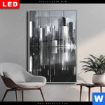 Wechselmotiv Dia Futuristische Skyline Hochformat Produktvorschau mit dem Bild Futuristische Skyline im Format Hochformat.