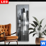 Wechselmotiv Dia Futuristische Skyline Schmal Produktvorschau mit dem Bild Futuristische Skyline im Format Schmal.