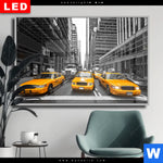 Wechselmotiv Dia Gelbe Taxis New York Querformat Produktvorschau mit dem Bild Gelbe Taxis New York im Format Querformat.