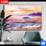 Wechselmotiv Dia Gemaelde Mit Boot Im Sonnenuntergang Querformat Produktvorschau mit dem Bild Gemälde mit Boot im Sonnenuntergang im Format Querformat.