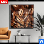 Wechselmotiv Dia Geroestete Kaffeebohnen No 2 Quadrat Produktvorschau mit dem Bild Geröstete Kaffeebohnen No.2 im Format Quadrat.