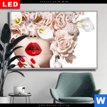 Wechselmotiv Dia Gesicht Rosen Querformat Produktvorschau mit dem Bild Gesicht & Rosen im Format Querformat.