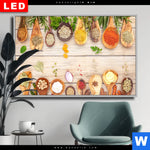 Wechselmotiv Dia Gewuerze Auf Hoelzernen Loeffeln Querformat Produktvorschau mit dem Bild Gewürze auf hölzernen Löffeln im Format Querformat.