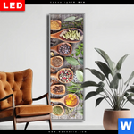 Wechselmotiv Dia Gewuerze Auf Holzloeffeln Schmal Produktvorschau mit dem Bild Gewürze auf Holzlöffeln im Format Schmal.