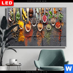 Wechselmotiv Dia Gewuerze Auf Loeffeln No 2 Querformat Produktvorschau mit dem Bild Gewürze auf Löffeln No. 2 im Format Querformat.