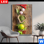 Wechselmotiv Dia Gewuerze Kraeuter Auf Holz Hochformat Produktvorschau mit dem Bild Gewürze & Kräuter auf Holz im Format Hochformat.