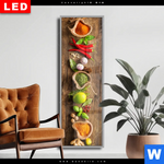 Wechselmotiv Dia Gewuerze Kraeuter Auf Holz Schmal Produktvorschau mit dem Bild Gewürze & Kräuter auf Holz im Format Schmal.