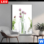 Wechselmotiv Dia Glasvasen Mit Kraeutern Hochformat Produktvorschau mit dem Bild Glasvasen mit Kräutern im Format Hochformat.