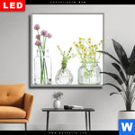 Wechselmotiv Dia Glasvasen Mit Kraeutern Quadrat Produktvorschau mit dem Bild Glasvasen mit Kräutern im Format Quadrat.