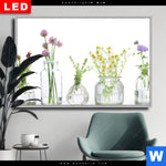 Wechselmotiv Dia Glasvasen Mit Kraeutern Querformat Produktvorschau mit dem Bild Glasvasen mit Kräutern im Format Querformat.