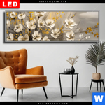 Wechselmotiv Dia Goldene Bluetenpoesie Panorama Produktvorschau mit dem Bild Goldene Blütenpoesie im Format Panorama.