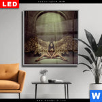 Wechselmotiv Dia Goldene Fluegel Quadrat Produktvorschau mit dem Bild Goldene Flügel im Format Quadrat.