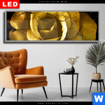 Wechselmotiv Dia Goldene Rose Panorama Produktvorschau mit dem Bild Goldene Rose im Format Panorama.