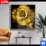 Wechselmotiv Dia Goldene Rose Quadrat Produktvorschau mit dem Bild Goldene Rose im Format Quadrat.