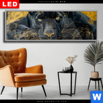 Wechselmotiv Dia Goldener Panther Panorama Produktvorschau mit dem Bild Goldener Panther im Format Panorama.