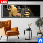 Wechselmotiv Dia Goldenes Ananasmaedchen No 2 Panorama Produktvorschau mit dem Bild Goldenes Ananasmädchen No.2 im Format Panorama.