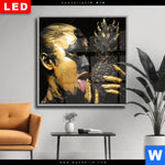 Wechselmotiv Dia Goldenes Ananasmaedchen No 2 Quadrat Produktvorschau mit dem Bild Goldenes Ananasmädchen No.2 im Format Quadrat.