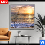 Wechselmotiv Dia Goldenes Licht Am Meer Quadrat Produktvorschau mit dem Bild Goldenes Licht am Meer im Format Quadrat.