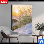 Wechselmotiv Dia Goldenes Licht Ueber Sandduenen Hochformat Produktvorschau mit dem Bild Goldenes Licht über Sanddünen im Format Hochformat.