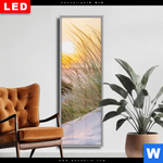 Wechselmotiv Dia Goldenes Licht Ueber Sandduenen Schmal Produktvorschau mit dem Bild Goldenes Licht über Sanddünen im Format Schmal.