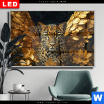 Wechselmotiv Dia Goldfluegel Leopard Querformat Produktvorschau mit dem Bild Goldflügel-Leopard im Format Querformat.