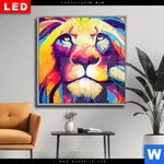 Wechselmotiv Dia Graffiti Loewe Quadrat Produktvorschau mit dem Bild Graffiti Löwe im Format Quadrat.