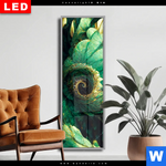 Wechselmotiv Dia Gruene Spiralblaetter Schmal Produktvorschau mit dem Bild Grüne Spiralblätter im Format Schmal.