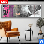 Wechselmotiv Dia Grunge Elefant Panorama Produktvorschau mit dem Bild Grunge Elefant im Format Panorama.