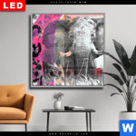 Wechselmotiv Dia Grunge Elefant Quadrat Produktvorschau mit dem Bild Grunge Elefant im Format Quadrat.