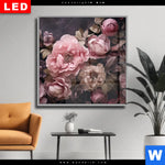 Wechselmotiv Dia Hellrosa Blumen Quadrat Produktvorschau mit dem Bild Hellrosa Blumen im Format Quadrat.
