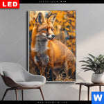 Wechselmotiv Dia Herbstzeit Mit Rotfuchs Hochformat Produktvorschau mit dem Bild Herbstzeit mit Rotfuchs im Format Hochformat.