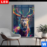 Wechselmotiv Dia Hirsch Im Leuchtenden Farbmix Hochformat Produktvorschau mit dem Bild Hirsch im leuchtenden Farbmix im Format Hochformat.